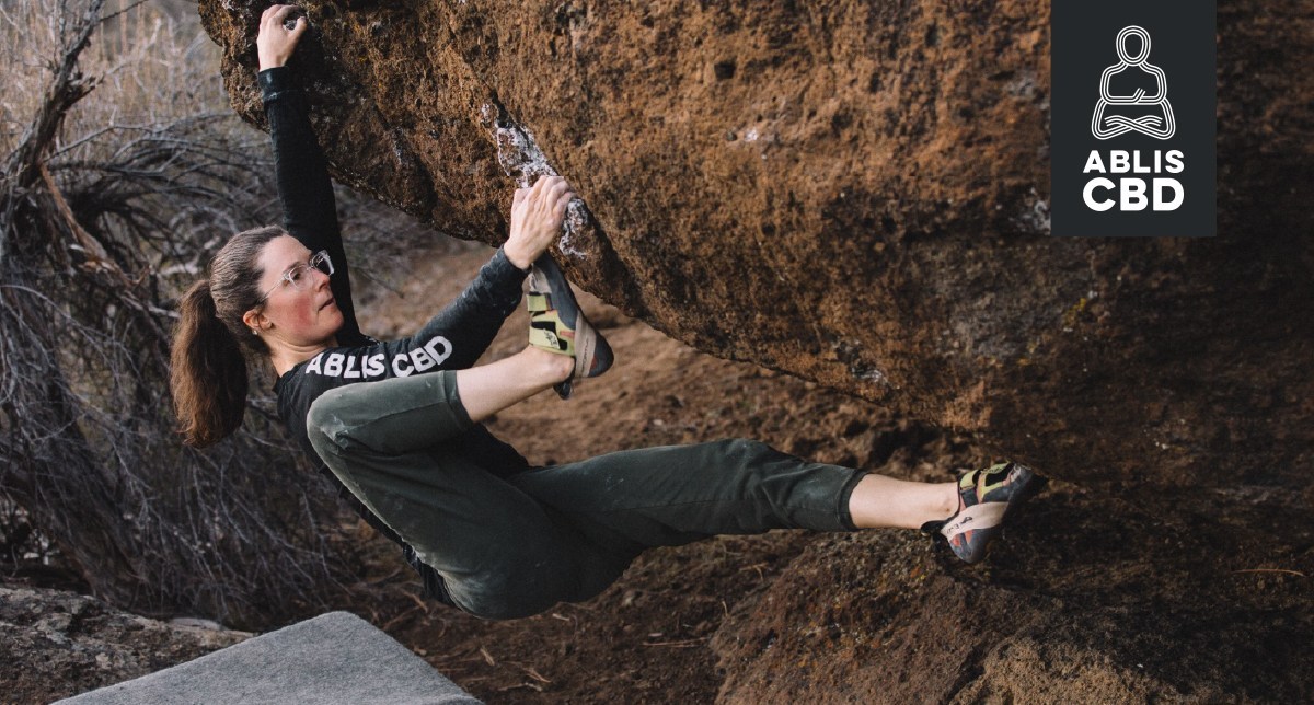 Rock climber in Ablis CBD shirt