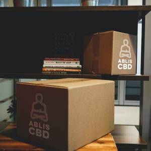 Boxes of Ablis CBD drinks